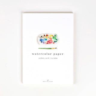 Notepad with 12 Sheets of Heavy Watercolor Paper | 8.5" x 11"