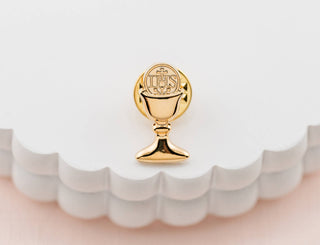 Boy's First Communion Tie and Chalice Pin Set