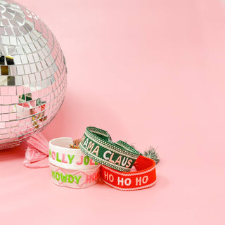 Holiday Woven Bracelet - Mama Claus - JSQ Mercantile