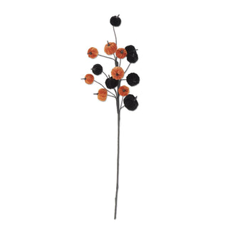 30" Black & Orange Velvet Pumpkin Stem – Elegant Fall Floral Décor from JSQ Mercantile, La Grange IL Women’s Boutique & Gift Shop
