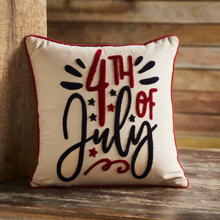4th Of July Pillow with Insert 18" x 18" - JSQ Mercantile