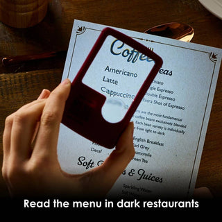 Light Up Menu Magnifier: Aqua - JSQ Mercantile