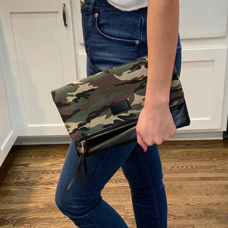Fold Over Camo Clutch