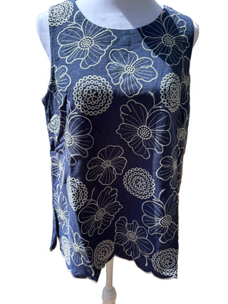 Fresh For Summer Sleeveless Top - Navy