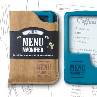 Light Up Menu Magnifier: Aqua - JSQ Mercantile