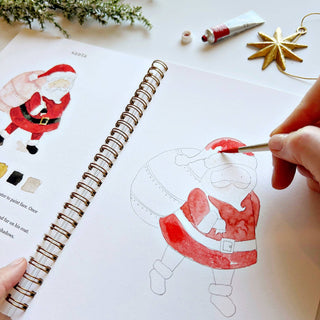 Christmas watercolor workbook - 12 Designs with Easy to Follow Steps