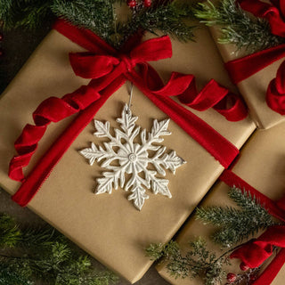 4.5" White Annabelle Snowflake Ornament