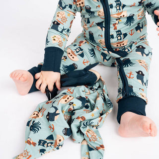 Ahoy Matey! Pirate & Whale Bamboo Baby Lovey - JSQ Mercantile