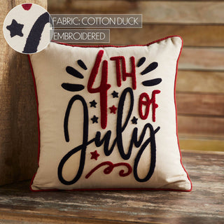 4th Of July Pillow with Insert 18" x 18" - JSQ Mercantile