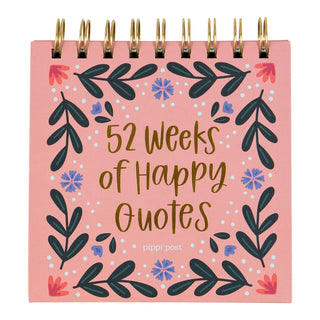 52 Weeks of Happy Quotes - Desk Flip Calendar - JSQ Mercantile