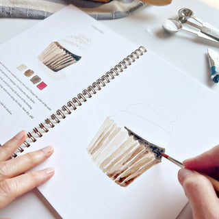 Baking Watercolor Workbook – 12 Beginner Baking Illustrations by Emily Lex