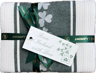 Pair of 100% Cotton Shamrock Waffle Tea Towels - JSQ Mercantile