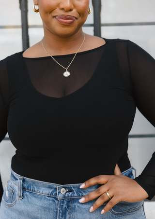Second Skin Sheer Long Sleeve Mesh Top – Curvy