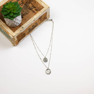 Adjustable Layered Vintage Coin Necklace