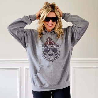 Bear With Chicago Beanie Graphic Hoodie