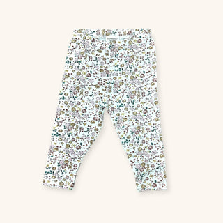 Floral Jersey Stretch Baby Legging Pants Made with Organic Cotton