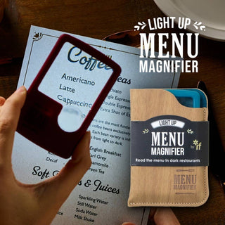 Light Up Menu Magnifier: Aqua - JSQ Mercantile