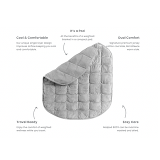 Elephant Gray Nodpod BODY  - Weighted Blanket - JSQ Mercantile