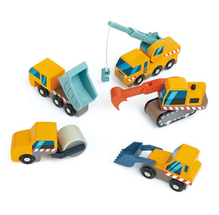 Wooden Construction Vehicle Set by Tenderleaf - JSQ Mercantile