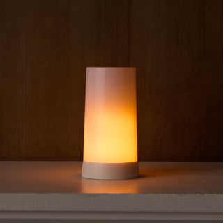 LED Flame Candle w/6 Hr Timer w/Remote 5" H Plastic  (USB charging cable included)" - JSQ Mercantile
