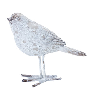 5.5" White Vintage Inspired Resin Bird - Looking Forward - JSQ Mercantile
