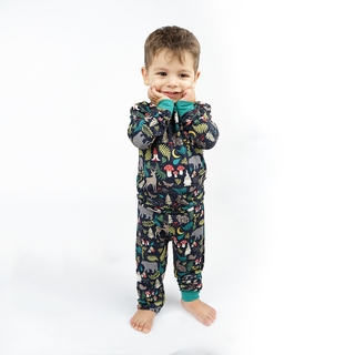 Night Forest Bamboo Long Sleeve Kids Pajama Pants Set | Emerson & Friends - JSQ Mercantile
