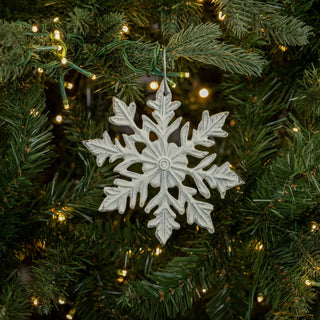 4.5" White Annabelle Snowflake Ornament