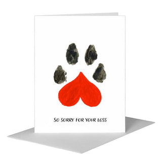 Sorry For Your Loss - Paw Print Greeting Card