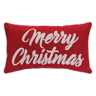 Merry Christmas Pillow 19L x 10"H Polyester" - JSQ Mercantile