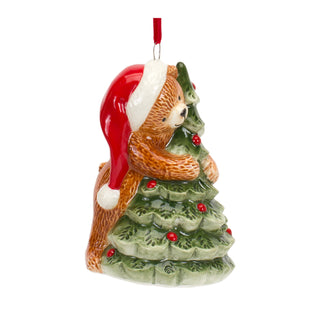 Bear Hugging Christmas Tree - 4.25”H CLAY - JSQ Mercantile