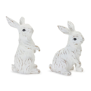 Set of Rustic White Bunnies - JSQ Mercantile