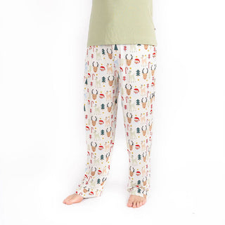 Santa and Friends Adult Bamboo Pajamas Relaxed Lounge Pants: XL
