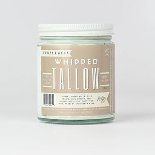 Vanilla Whipped Tallow, All Natural Grass Fed Beef Tallow Moisturizer: 9oz - JSQ Mercantile