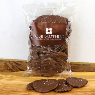 8oz Chocolate Covered Potato Chips by Four Brothers Chocolates