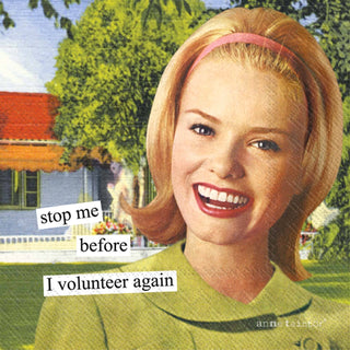 Paper Cocktail Napkins Pack of 20 Anne Taintor Volunteer - JSQ Mercantile