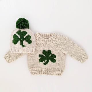 ☘️ St Patrick’s Day Irish Shamrock Baby & Toddler Sweater - JSQ Mercantile