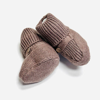 Classic Sweater Knit Baby Booties Shoes (Organic Cotton)