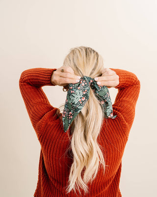 Holiday Hair Scarf - Jolly Sprig Green - JSQ Mercantile