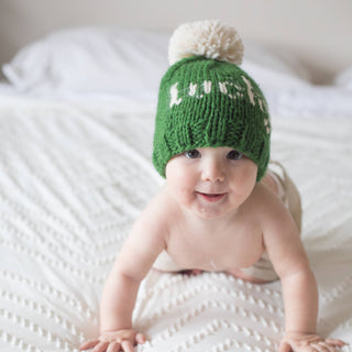 Lucky St. Patrick's Day Hand Knit Beanie Hat for Baby