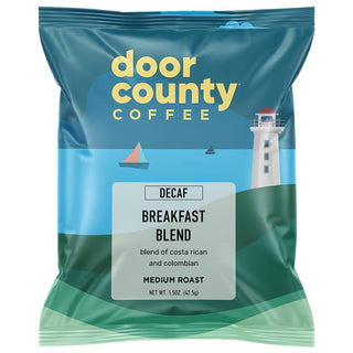 Breakfast Blend DECAF Medium Roast Ground, 1.5oz, 6 pack - JSQ Mercantile