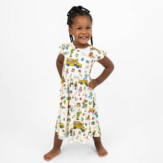Arthur™ Back to School Short Sleeve Twirl Dress 2-3 T on girl