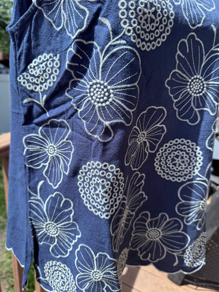 Fresh For Summer Sleeveless Top - Navy