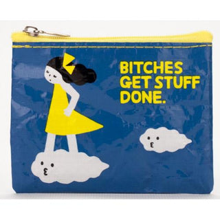 Bitches Get Stuff Done Money coin purse with zipper, compact pouch for coins and cash – JSQ Mercantile – a women’s boutique and gift shop in La Grange, IL