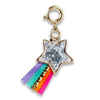 Gold Glitter Shooting Star Charm - Charm It