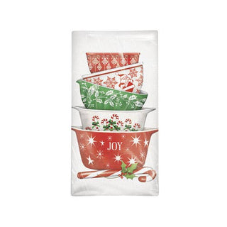 Christmas Vintage Serving Bowls Tea Towel - 30" x 30"