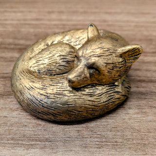 Enchanted Sleepy Animal in Antique Gold - Made of Resin - JSQ Mercantile