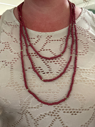 Anju Sachi Chromatic Hues – Natural Long Multi-Strand Necklace - JSQ Mercantile