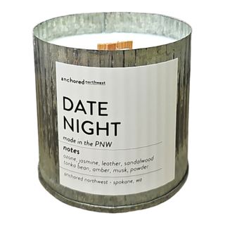 Date Night Rustic Vintage Farmhouse Wood Wick Candle 10oz - JSQ Mercantile, IL