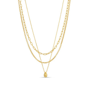 Delicate Layered Necklace with Petite Teardrop – Wardrobe Staple
