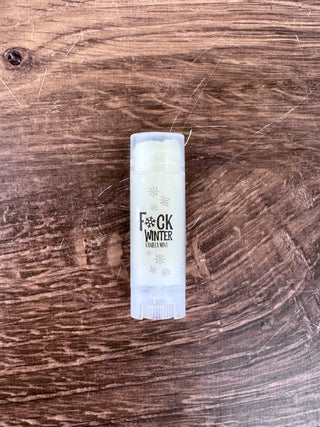 Botanical tulips natural lip balm with cherry almond scent and stained-glass style label made with shea butter and beeswax – JSQ Mercantile – a women’s boutique and gift shop in La Grange, IL.